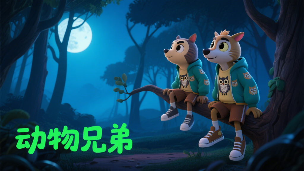 动物兄弟，孩子必看英文动画，有台词文本1-4季-爱工作