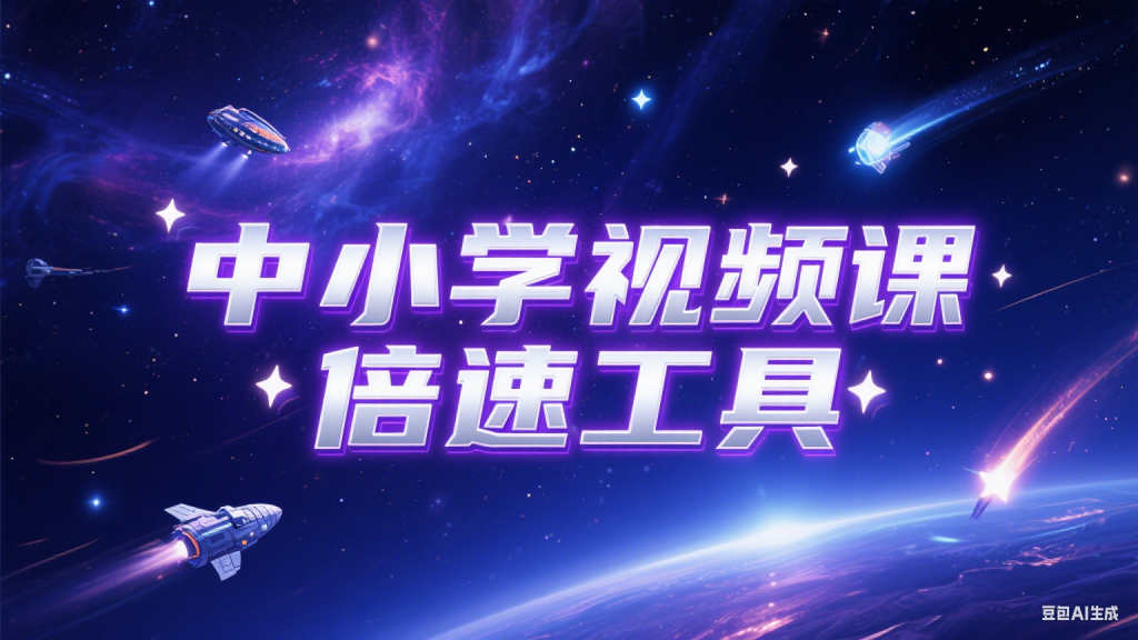 中小学视频课程倍速工具，老师必备-爱工作