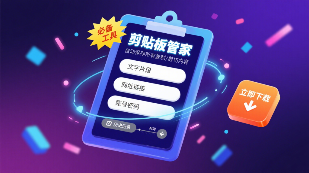 剪贴板自动复制保存工具，再也不怕复制剪切的内容丢失了-爱工作