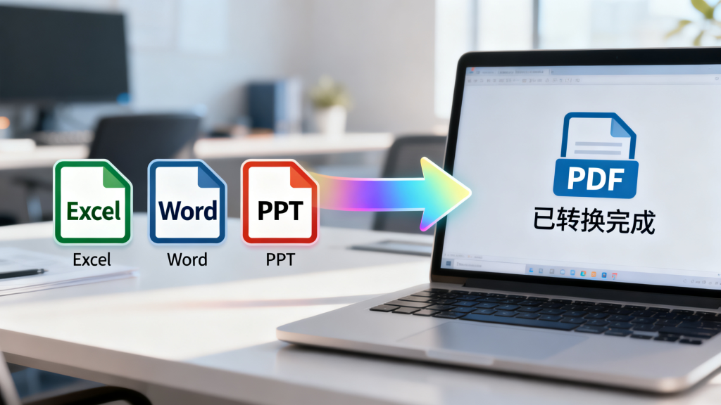excel、word、ppt批量转pdf，完全免费，转换只要双击即可-爱工作