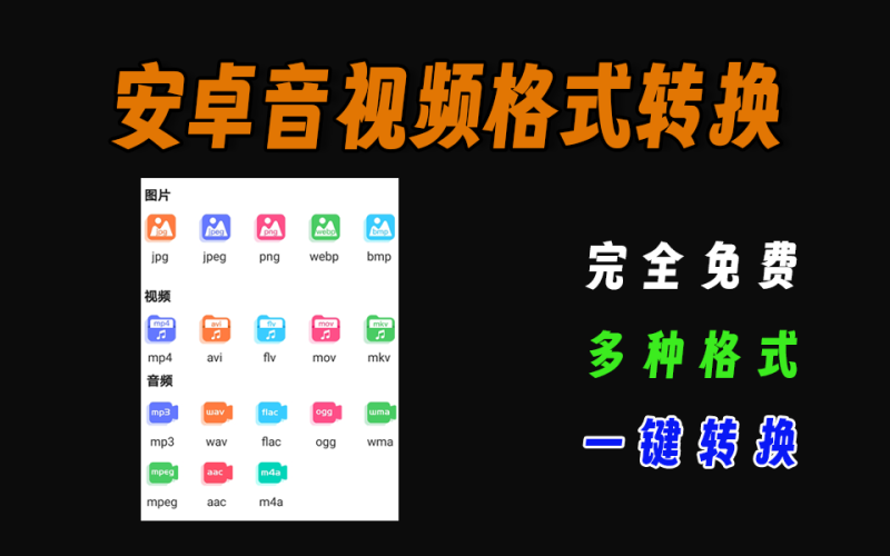 安卓端音频、视频、图片格式转换工具，完全免费-爱工作