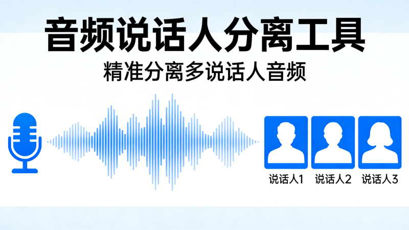 AI一键分离音频多说话人工具，精准分离谁说了什么话-爱工作