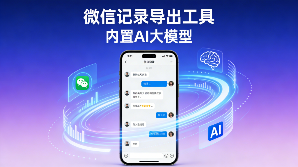 超强微信聊天记录导出工具来了，内置AI大模型，低调用起-爱工作