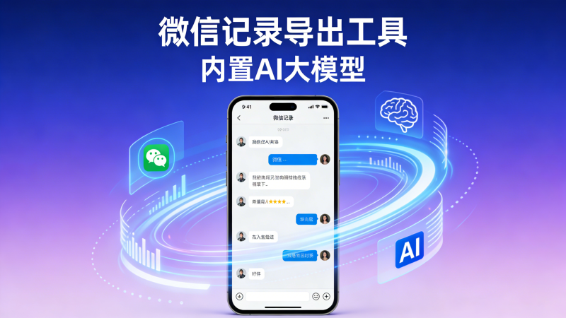 超强微信聊天记录导出工具来了，内置AI大模型，低调用起-爱工作