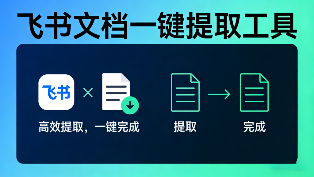 飞书文档内容一键复制提取视频、图片、表格附件解锁下载权限，免安装一键运行使用-爱工作