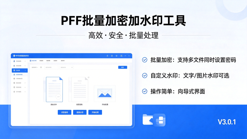 pdf批量加密加水印工具，完全免费-爱工作