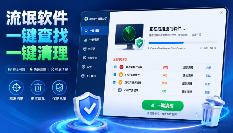 软件流氓克星，一招把电脑流氓揪出RogueCleaner-爱工作
