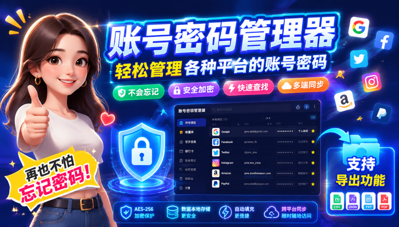 账号密码记录器源码，可以配合AI来改，加上你自己喜欢的功能-爱工作