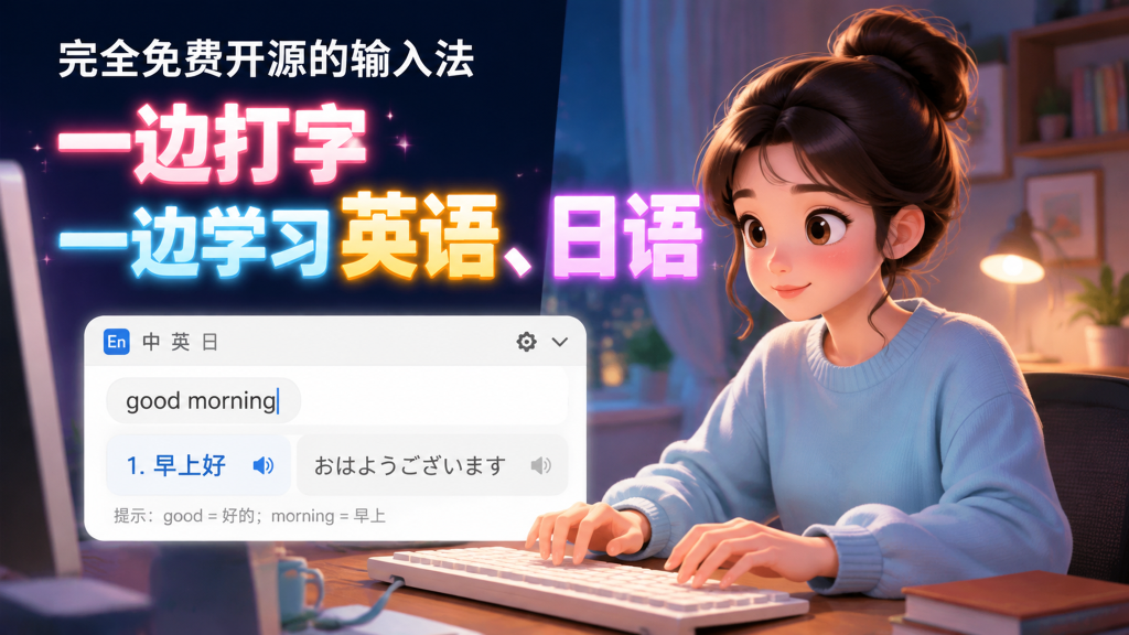 青简输入法：边打字边学英语日语-爱工作