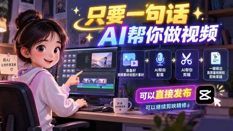 剪映AI自动剪辑 Skill：一句话，让 AI 帮你把视频剪完-爱工作